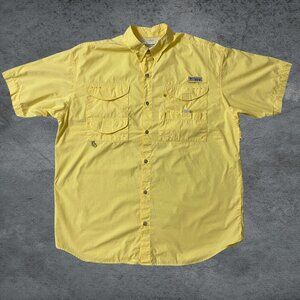 Columbia PFG Shirt Men's Short Sleeve Fishing Hiking Camping Vented Size Large